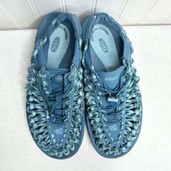 KEEN Sandals Womens 8 Uneek Cord Bungee Hiking Sport Shoes Turquoise Teal Blue - Picture 4 of 9